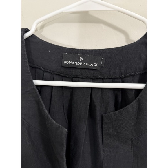 Pomander Place Tuckernuck Black Finley Flutter Sleeve Mini Dress Cotton Sz Small - Picture 5 of 11